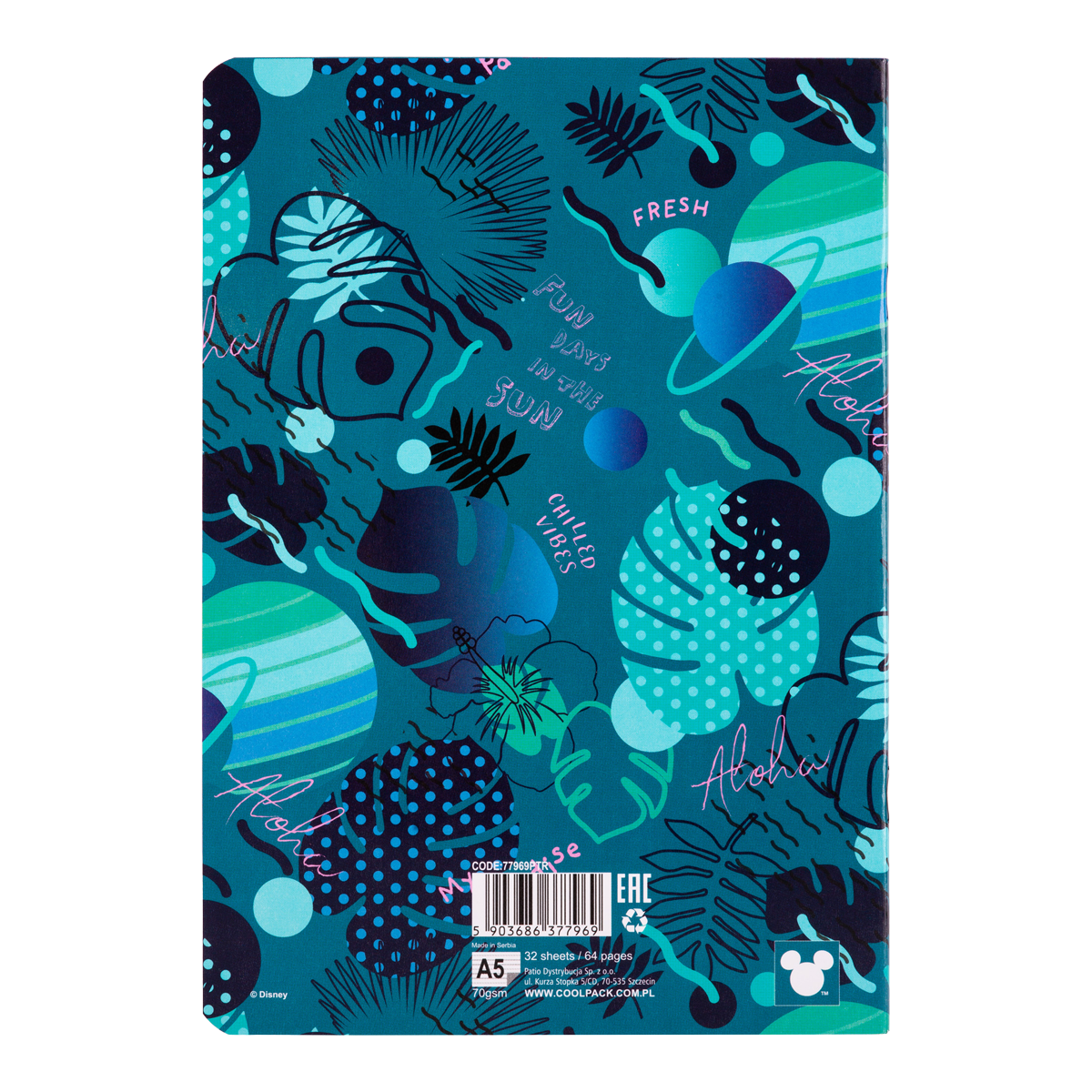 Colorino vonalas Stitch jegyzetfüzet A5, 32 lap