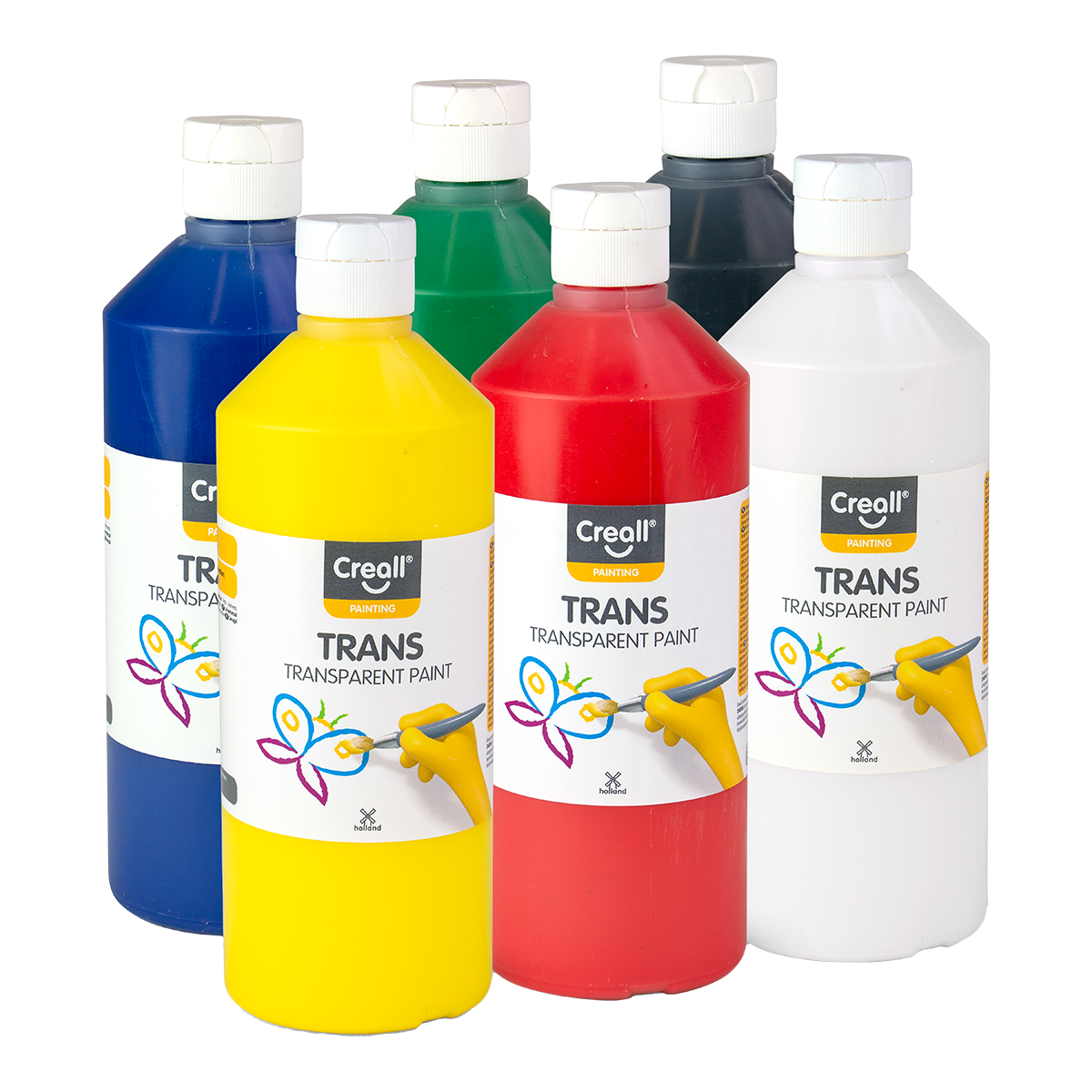 Creall Trans transzparens festékkészlet, 6 × 500 ml