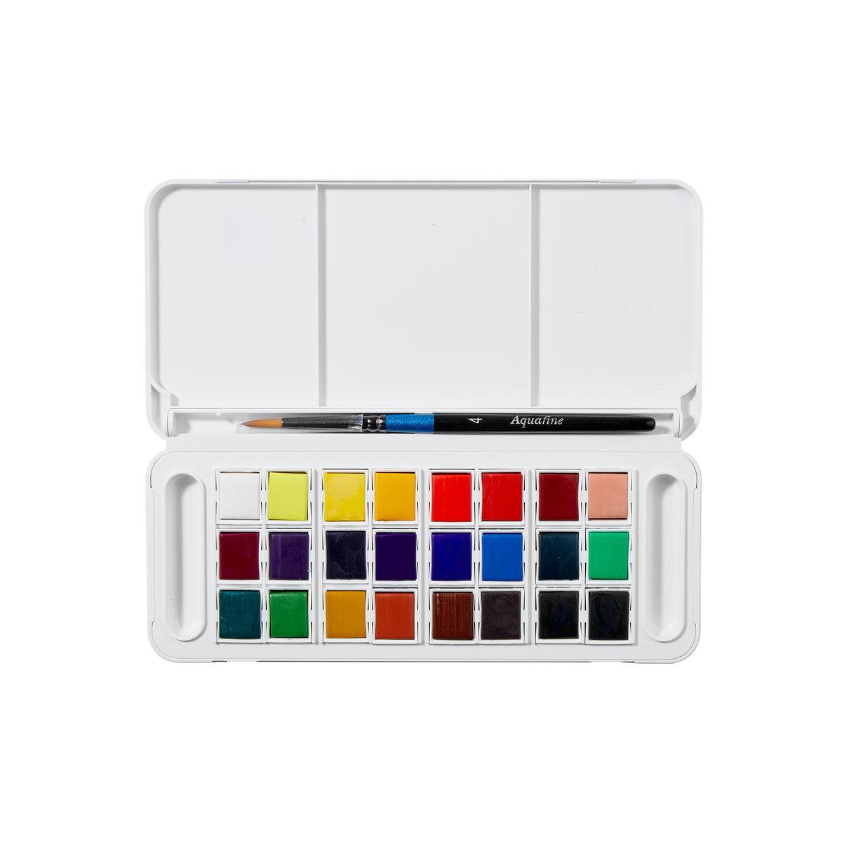 DALER ROWNEY Aquafine akvarell utazókészlet 24 félcsésze ecsettel