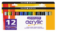 DALER ROWNEY Graduate akrilfesték készlet 12 x 22 ml