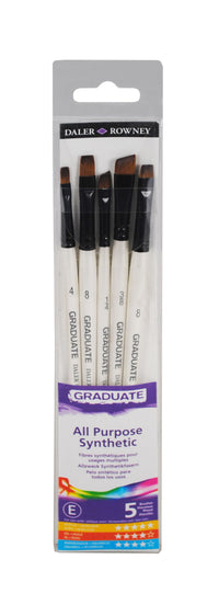 DALER ROWNEY D&R Graduate rövid nyelű lapos ecset készlet 5 db