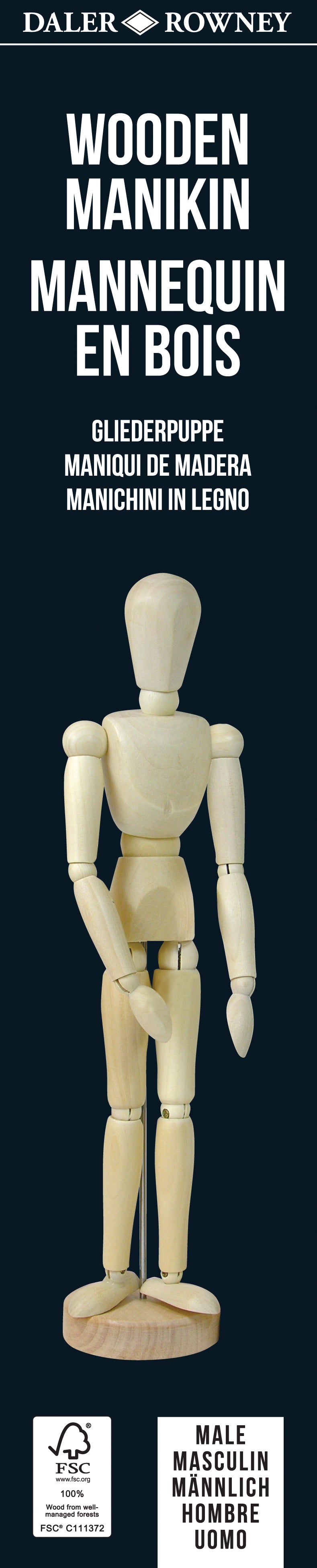 Fa manöken fiú DALER ROWNEY 30 cm