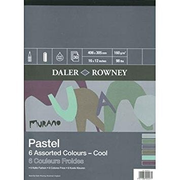 DALER ROWNEY Murano Cool pasztellpapír tömb 40,6 x 30,5 cm, 160 g - 30 lap