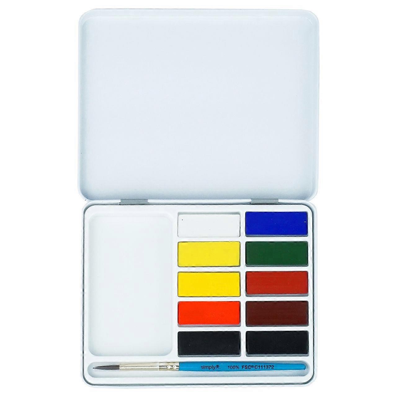 DALER ROWNEY Simply akvarell készlet 10 félszilke ecsettel