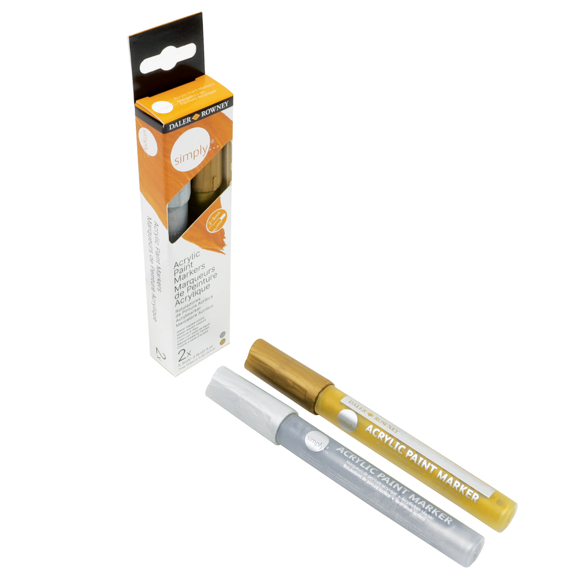 DALER ROWNEY Simply akrilfilc készlet arany és ezüst 2 db