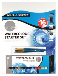 DALER ROWNEY Simply akvarellfesték készlet 12 db kiegészítőkkel
