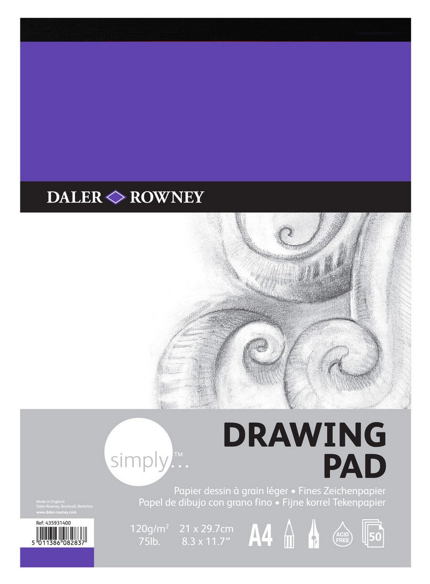 DALER ROWNEY Simply vázlattömb A4 120 g 50 lap ragasztott