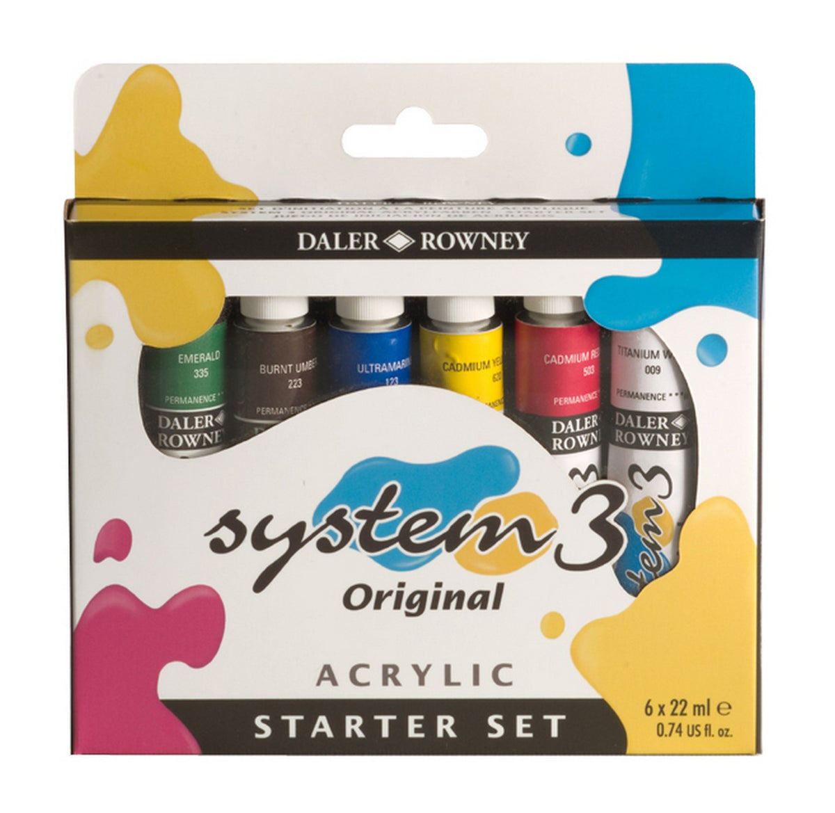 DALER ROWNEY System3 akrilfesték készlet 6 x 22 ml