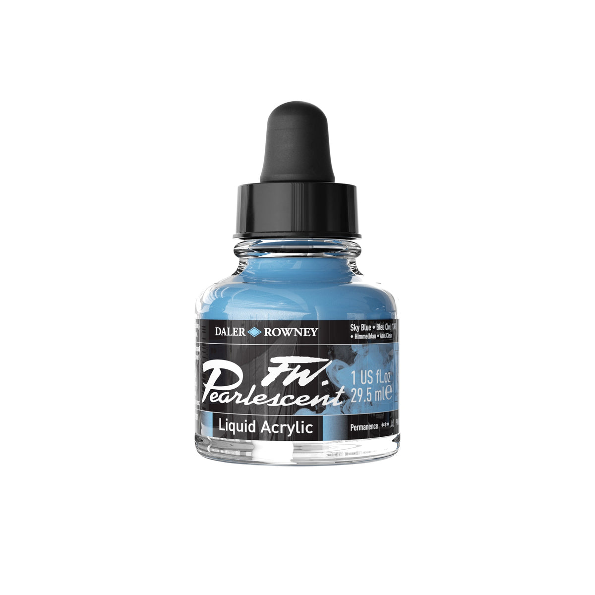 DALER ROWNEY FW gyöngyházfényű akril tinta 29,5 ml – Égkék