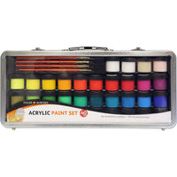 DALER ROWNEY Simply akrilfesték készlet 40 db-os fémbőröndben