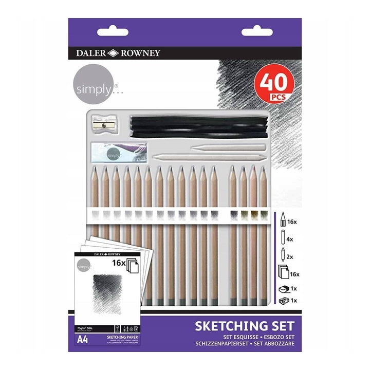 Daler Rowney Simply Sketching Set 40 db