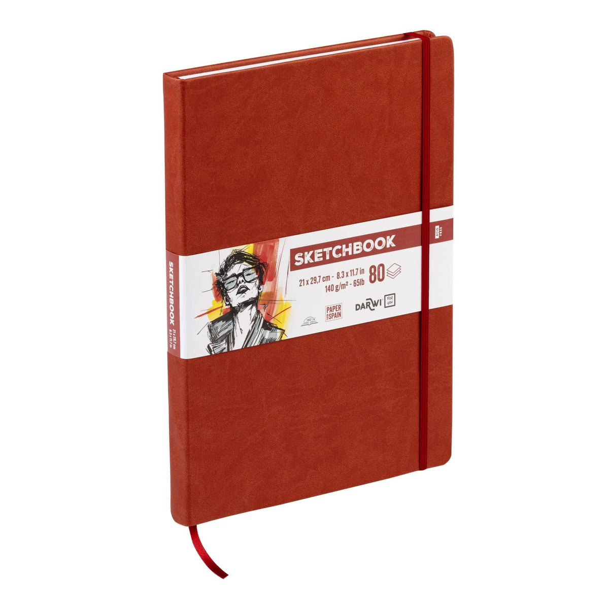 DARWI vázlattömb Terracotta A4 140 g 80 lap