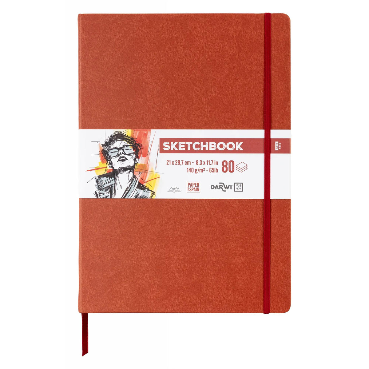DARWI vázlattömb Terracotta A4 140 g 80 lap