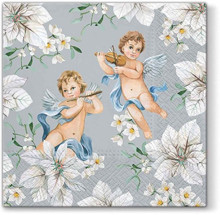 Decoupage szalvéta Angels in Flowers - 1 db