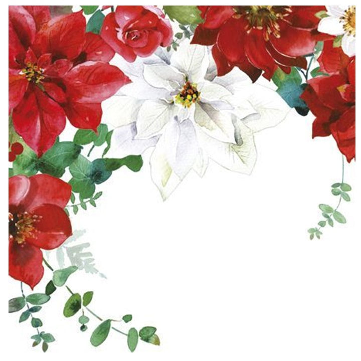 Decoupage szalvéta Christmas Flowers - 1 db