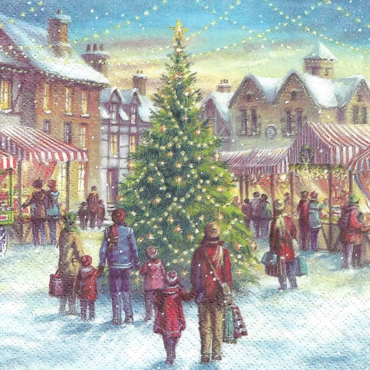 Decoupage szalvéta Christmas Market - 1 db