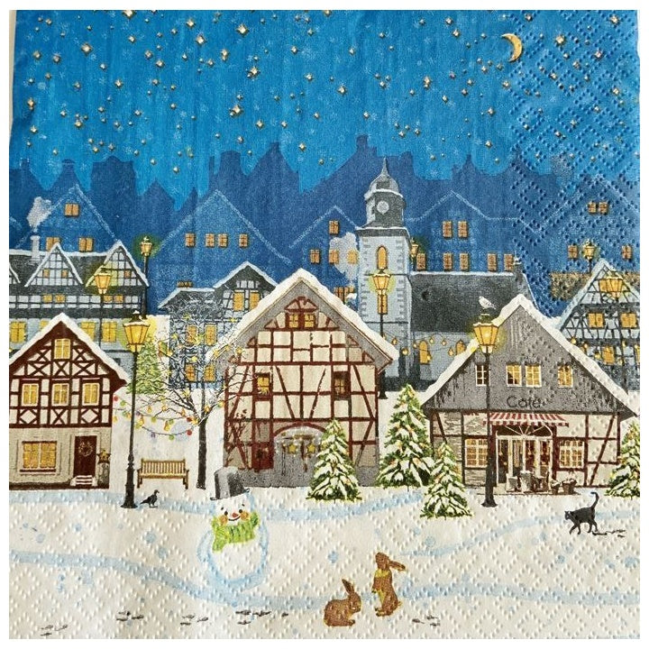 Decoupage szalvéta Christmas Village - 1 db