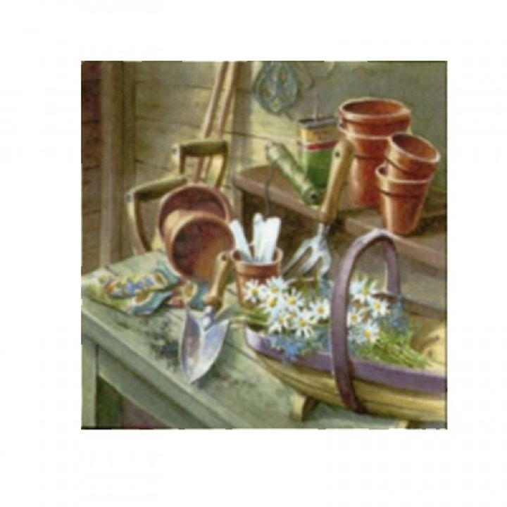 Decoupage szalvéta Daisies in Garden Shed - 1 db