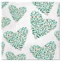 Decoupage szalvéta Floral Hearts  - 1 db