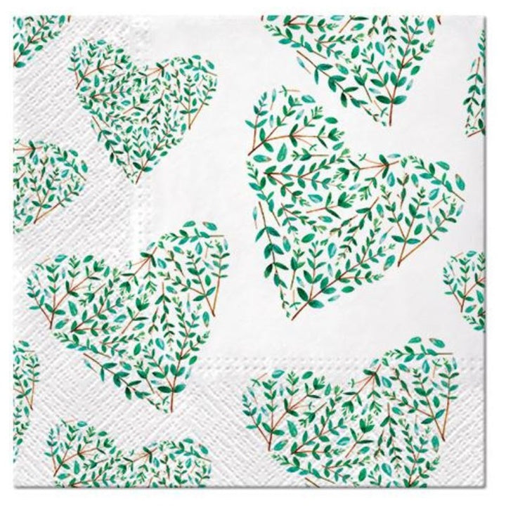 Decoupage szalvéta Floral Hearts  - 1 db