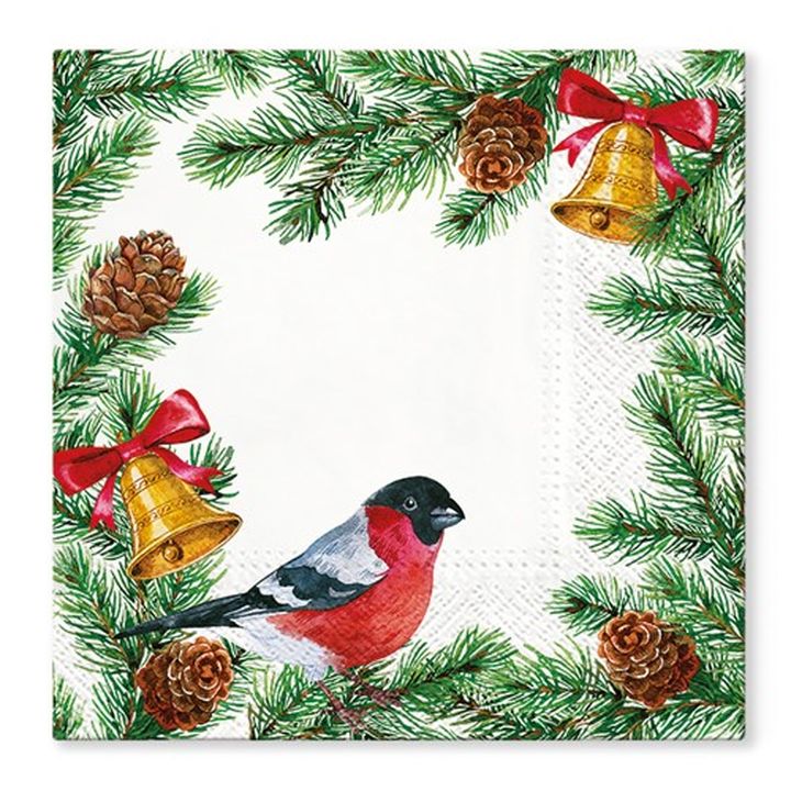Decoupage szalvéta Frame with Bells - 1 db
