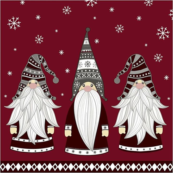 Decoupage szalvéta Gnomes
