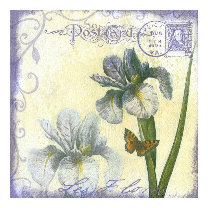 Decoupage szalvéta - Iris virágok - 1 db