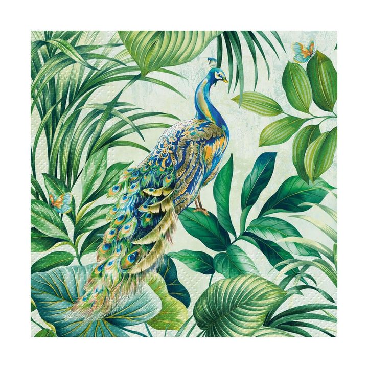 Decoupage szalvéta Peacock - 1 db