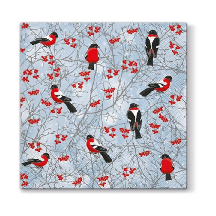 Decoupage szalvéta - Téli madarak - 1 db