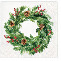 Decoupage szalvéta Tobozos adventi koszorú - 1 db