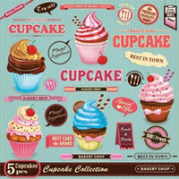 Decoupage szalvéta Vintage Cupcake Poster - 1 db