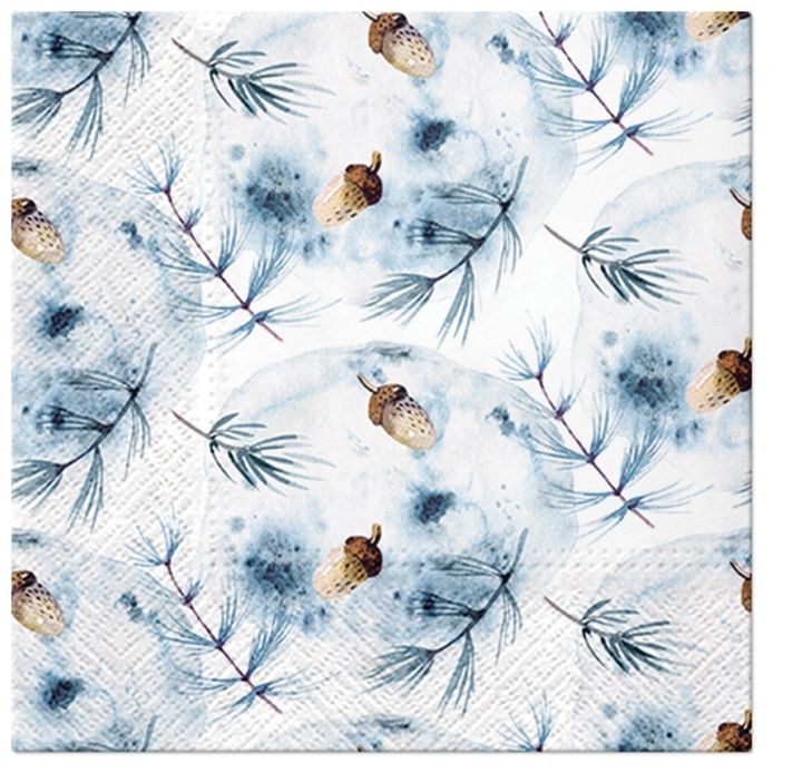 Decoupage szalvéta Winter Acorns - 1 db