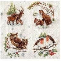 Decoupage szalvéta Winter Animals - 1 db