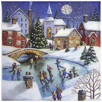 Decoupage szalvéta Winterly Ice Skating - 1 db