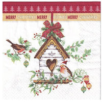 Decoupage szalvéta Xmas Bird House - 1 db