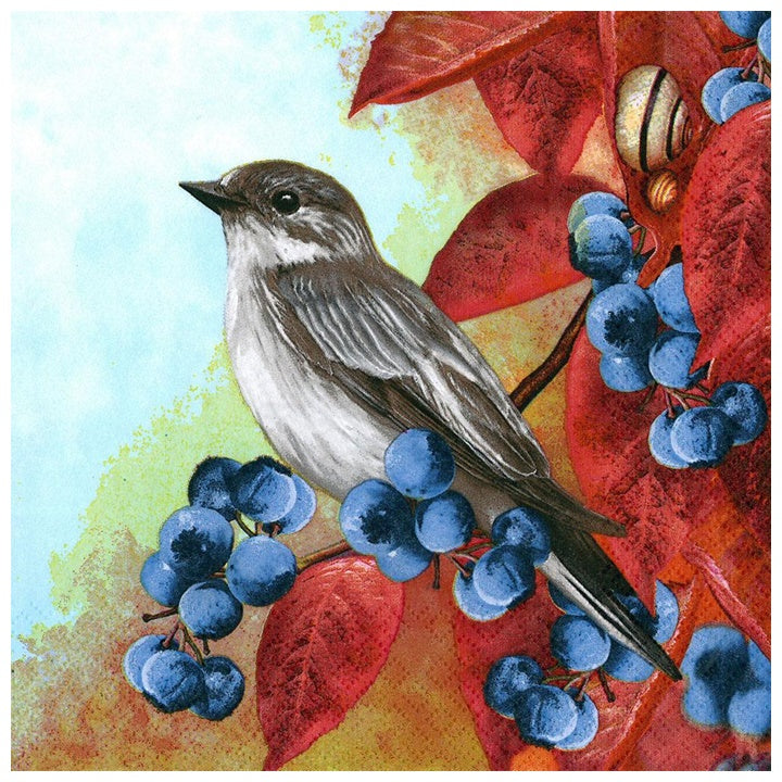 Decoupage szalvéták Bird on Blackthorn - 1 ks