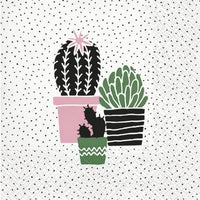 Decoupage szalvéták Cactus on Dots rose - 1 db