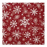 Decoupage szalvéták Christmas Snowflakes - piros - 1 db