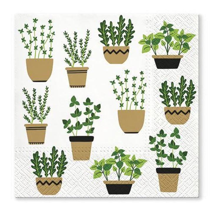 Decoupage szalvéták Herbs in Pot - 1 db