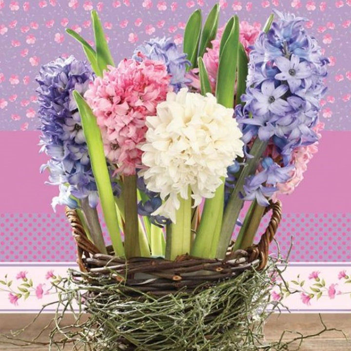 Decoupage szalvéták Hyacinths in a Basket  - 1 db