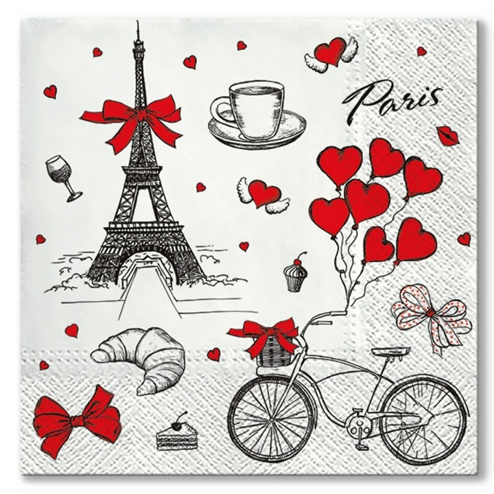 Decoupage szalvéták I love France - 1 db