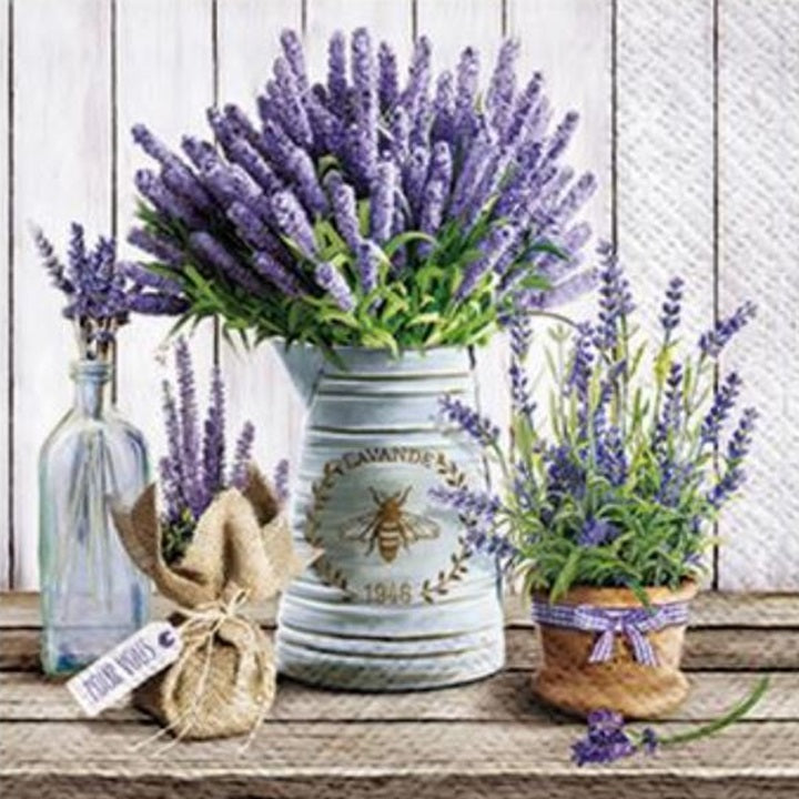 Decoupage szalvéták Lavender in Bucket - 1 db