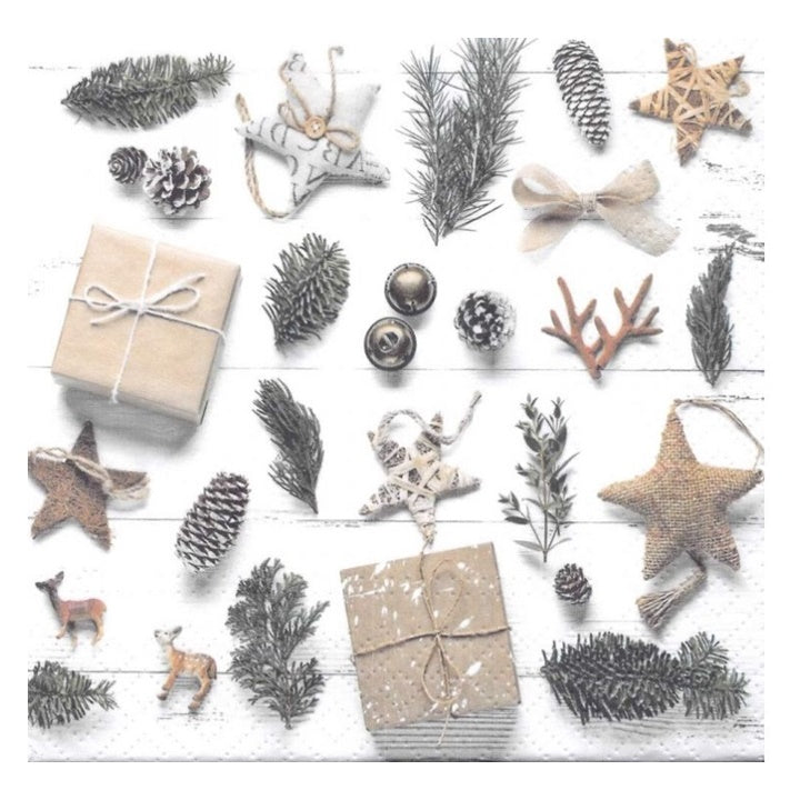 Decoupage szalvéták Natural Christmas - 1 db