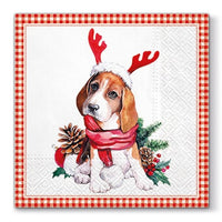 Decoupage szalvéták Santa kutya 1 db