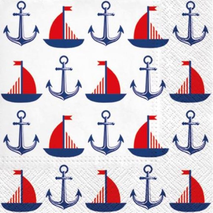 Decoupage szalvéták Ships & Anchors - 1 db