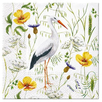 Decoupage szalvéták Stork in Grassland  - 1 db