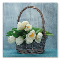 Decoupage szalvéták Tulips in the Basket - 1 db