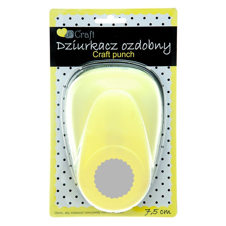 Dekoratív lyukasztó 7,5 cm | Hullámos kör (1)
