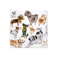 Decoupage szalvéta - Dogs Happiness