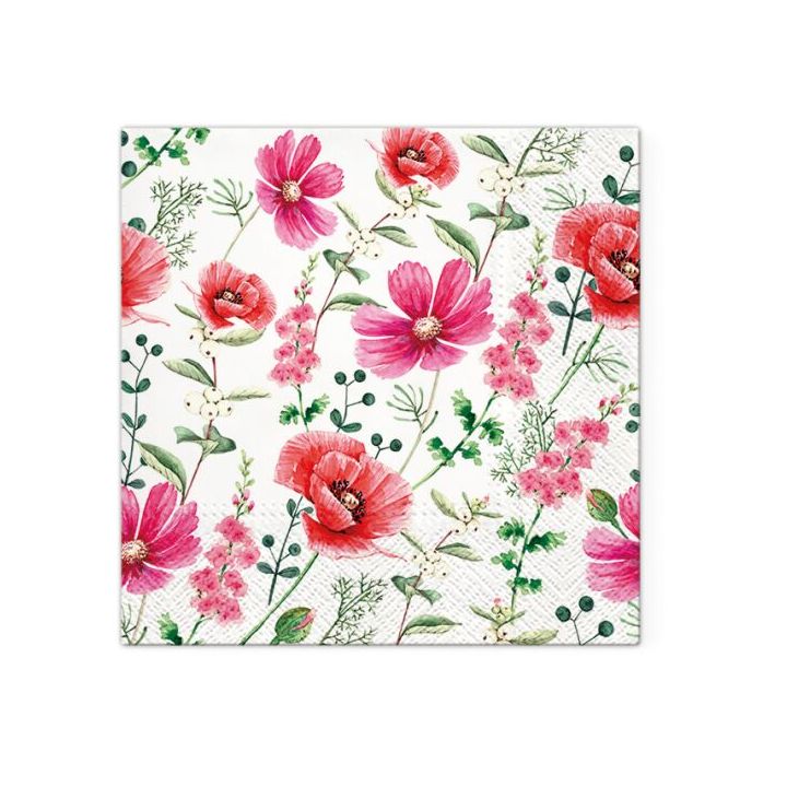 Decoupage szalvéta - Málnavirág